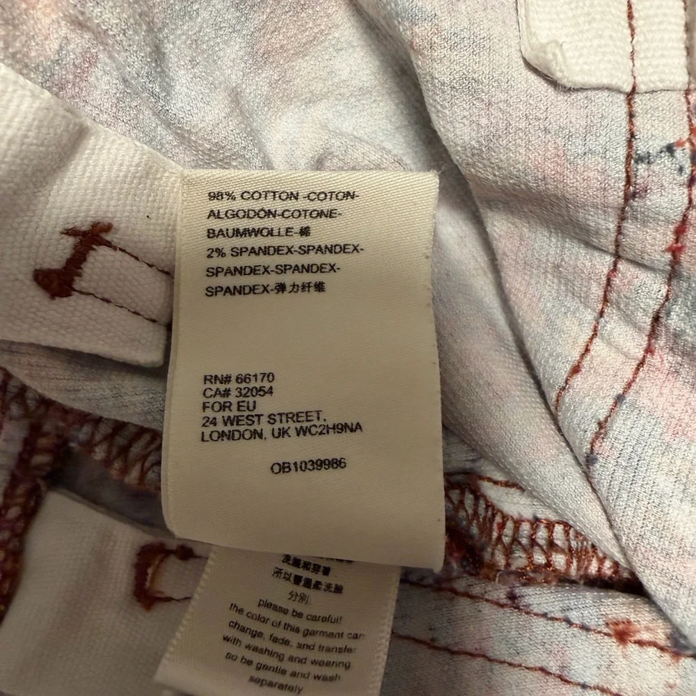 Pilcro & the Letterpress Size 29 High Rise Skinny Pants Floral Corduroy Stretchy - Picture 7 of 12